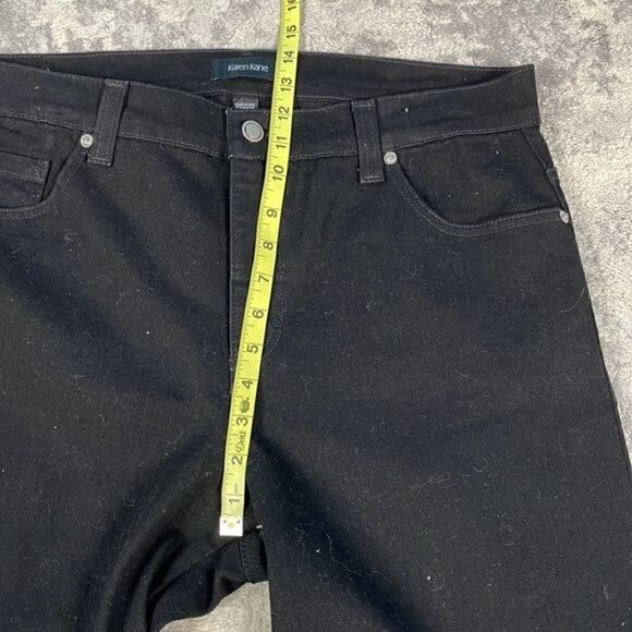 New Karen Kane Classic Straight Leg Jeans High Rise Black Sz 14 - Picture 7 of 11